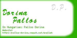 dorina pallos business card